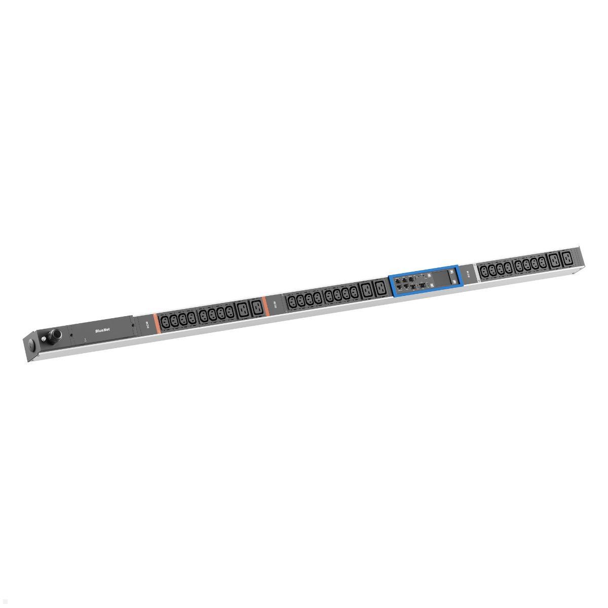 Bachmann BN PRO Metered RCM – 16A Rack PDU mit 24xC13 / 6xC19 & Display, 3,0m CEE 16A/5p (BM0015591)