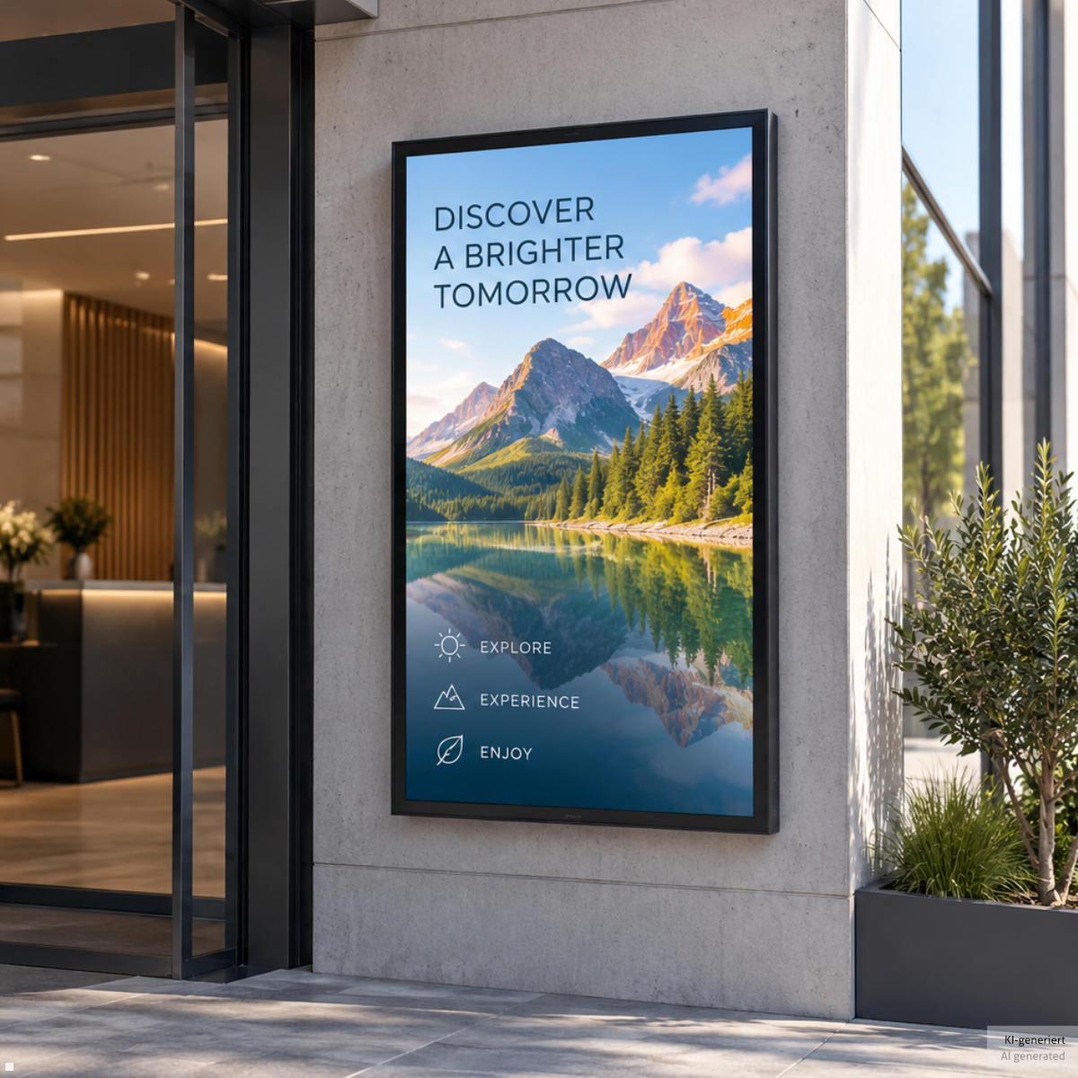 SWEDX SWD650D 65 Zoll 4K Outdoor Display, 3000 cd/m², IP66, IP66 IK10 vandalismussicherer Display