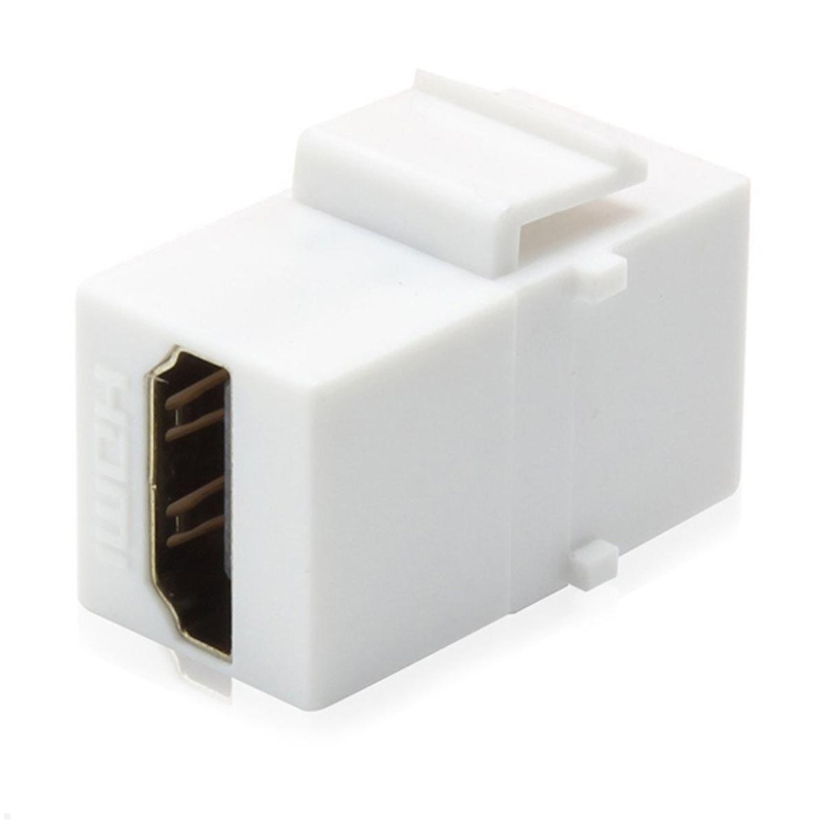 TecLines TKM004W Keystone Modul HDMI 2.0 4K Buchse/Buchse, weiß TecLines TKM004W Keystone Modul HDMI 2.0 4K Buchse/Buchse, weiß