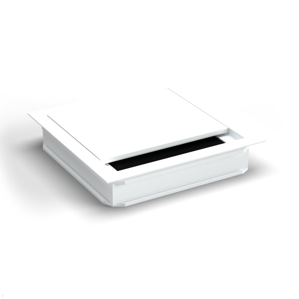 TecLines TKD014W Kabeldurchführung 120x120mm, weiß/schwarz TecLines TKD014W Kabeldurchführung 120x120mm, weiß/schwarz