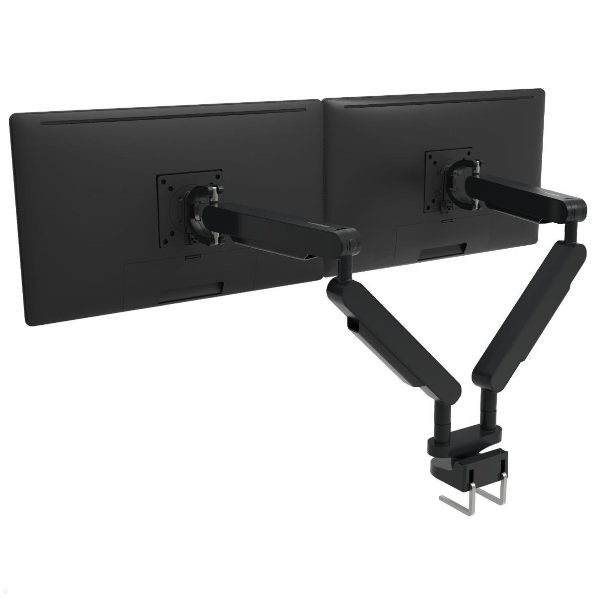 Bachmann ZG2 Dual Monitor Tischhalterung mit Tischklemme, schwarz (BM0013678)