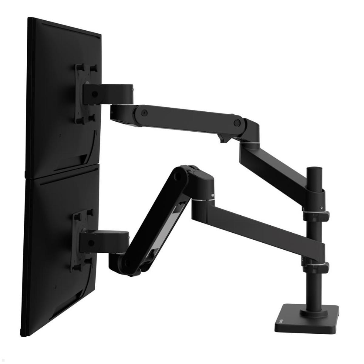Ergotron LX Pro Dual Monitor Tischhalterung mit hoher Säule (45-690-292), schwarz