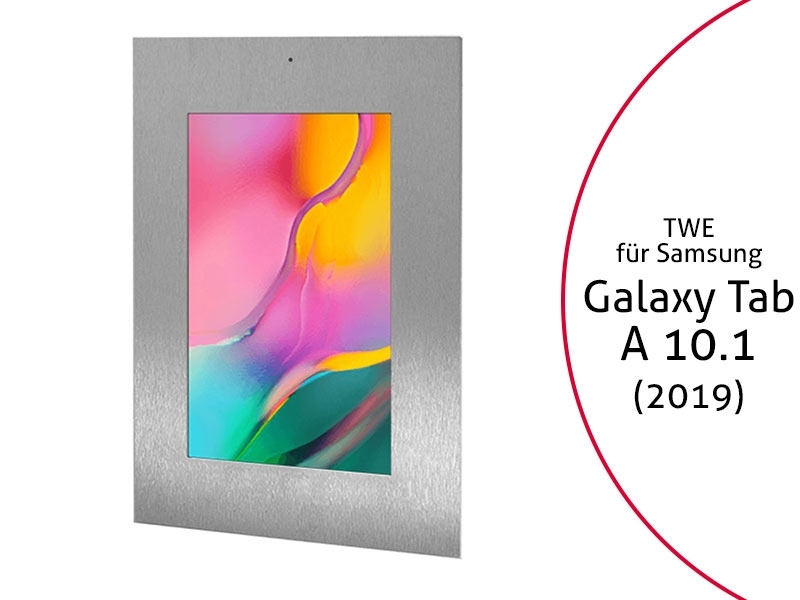 TabLines TWE080E Tablet Wandeinbau für Samsung Galaxy Tab A 10.1 (2019), DS, Edelstahl
