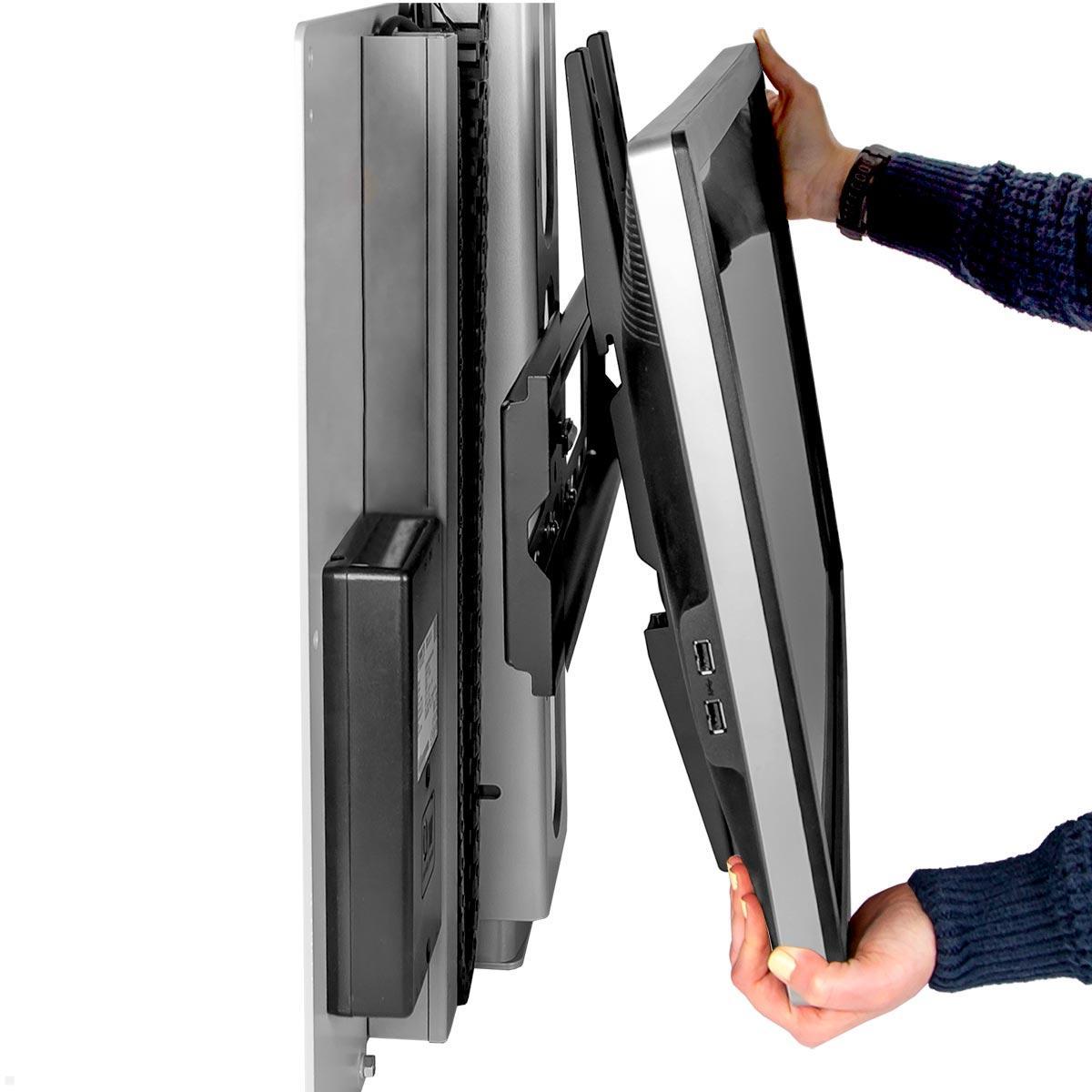 MonLines MLW675B TV Lift Wandhalterung elektrisch, 675mm, schwarz einfache Montage