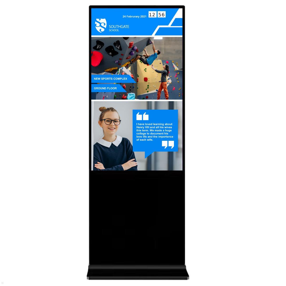 Clevertouch CL Totem Commercial Display 55'' (12955CMTOTEM), Frontansicht