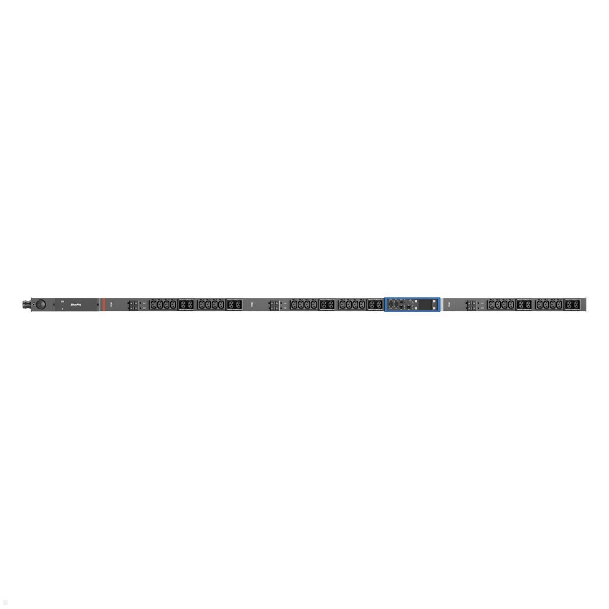 Bachmann BN PRO S Switched RCM - 32A Rack PDU mit 24xC13 12xCombo 6xMCB, 3,0m CEE 32A/5p (BM0024785), Switched RCM PDU 5p