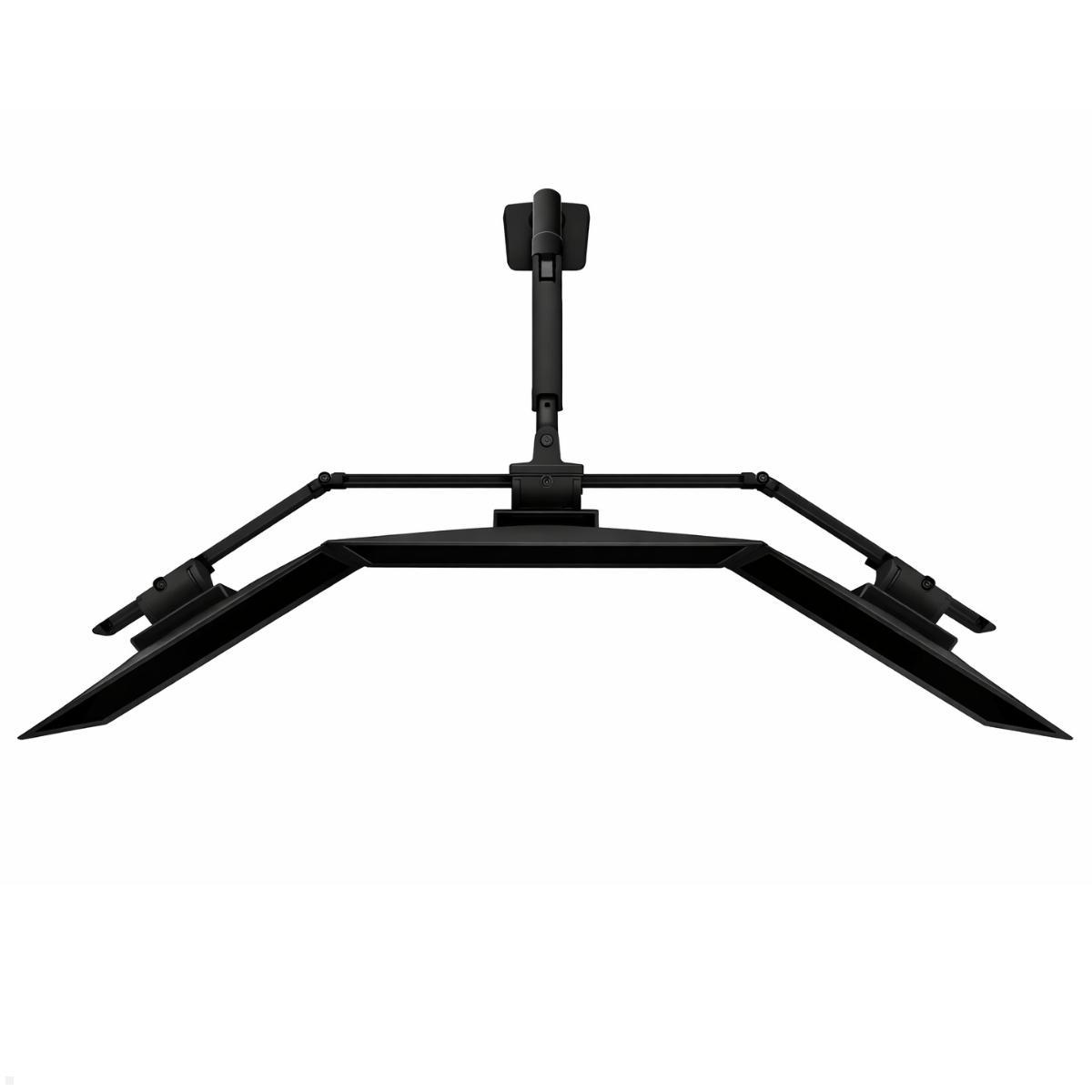 Ergotron HX Arm Monitorhalterung für 3 Monitore schwarz (45-009-003), parabolische anordnung