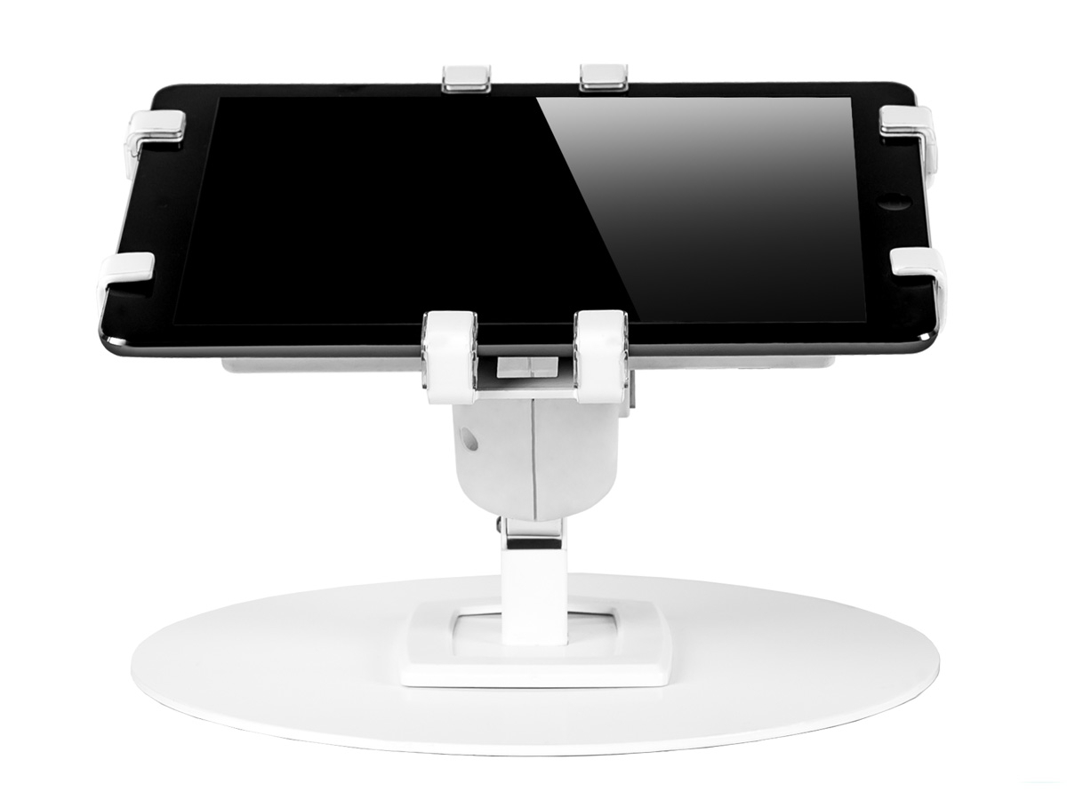 Gripzo Tablet Tischhalterung 7-11 Zoll DS, weiß optionaler Standfuß (nicht enthalten)