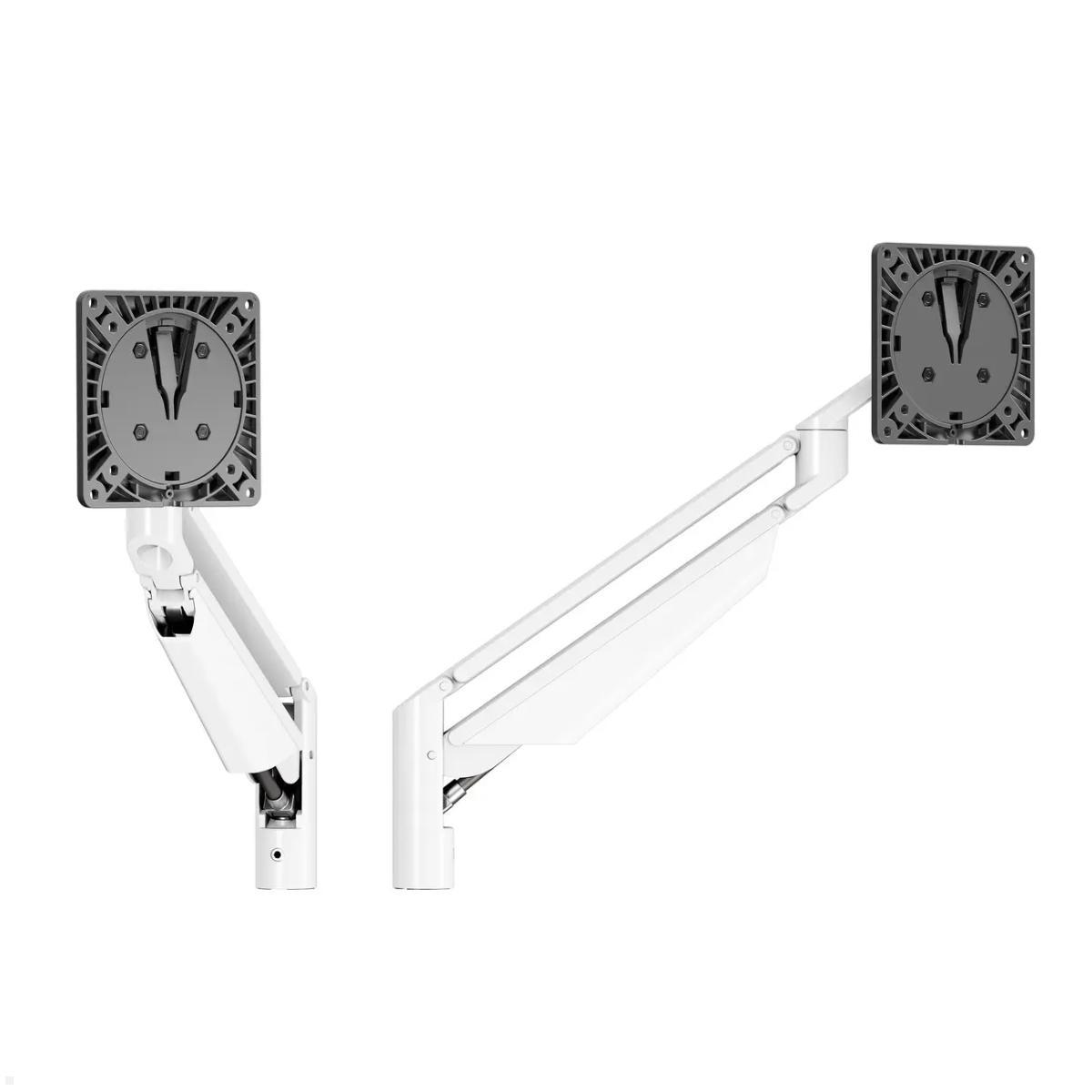 Novus Clu Duo Monitorhalterung ohne Befestigung (990+4101+000), weiß, Dual-Monitorarm Gasdruckfeder