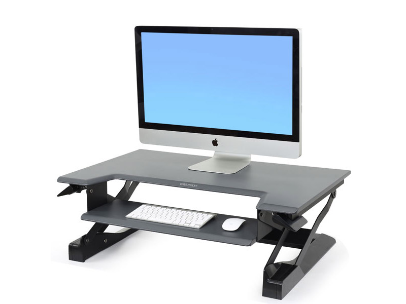 Ergotron 33-397-085 WorkFit-T Sit-Stand Desktop Workstation schwarz mit großem Monitor Ergotron 33-397-085 WorkFit-T Sit-Stand Desktop Workstation schwarz mit großem Monitor