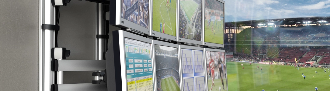 Wandhalterung für 8 Monitore 10-36 Zoll, Monitorhalterung Wandhalterung für 8 Monitore 10-36 Zoll, Monitorhalterung