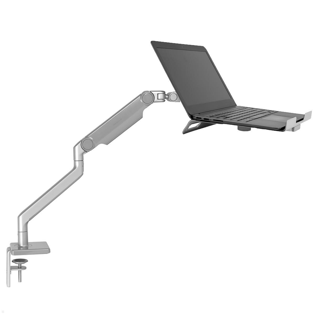 Humanscale M2.1 Laptop Tischhalterung mit Schwenkarm schräg, silber Humanscale M2.1 Laptop Tischhalterung mit Schwenkarm schräg, silber