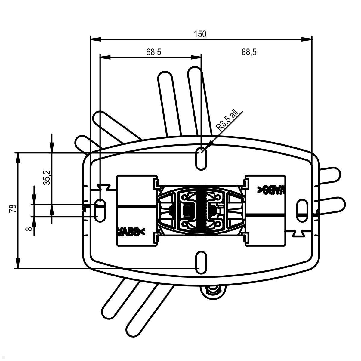 SMS CL V Beamer Deckenhalterung 500-750 höhenverstellbar (AE012055), silber technische Zeichnung UnSlide SMS CL V Beamer Deckenhalterung 500-750 höhenverstellbar (AE012055), silber technische Zeichnung UnSlide