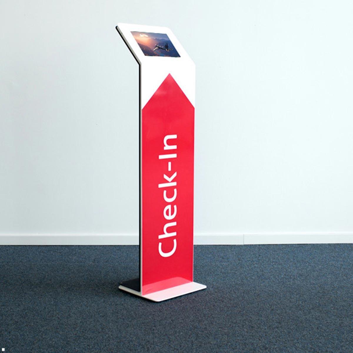 TabLines TBS141 Design Tabletständer quer mit Akku für Apple iPad 11.0 (11. Gen.),Flughafen Check-in