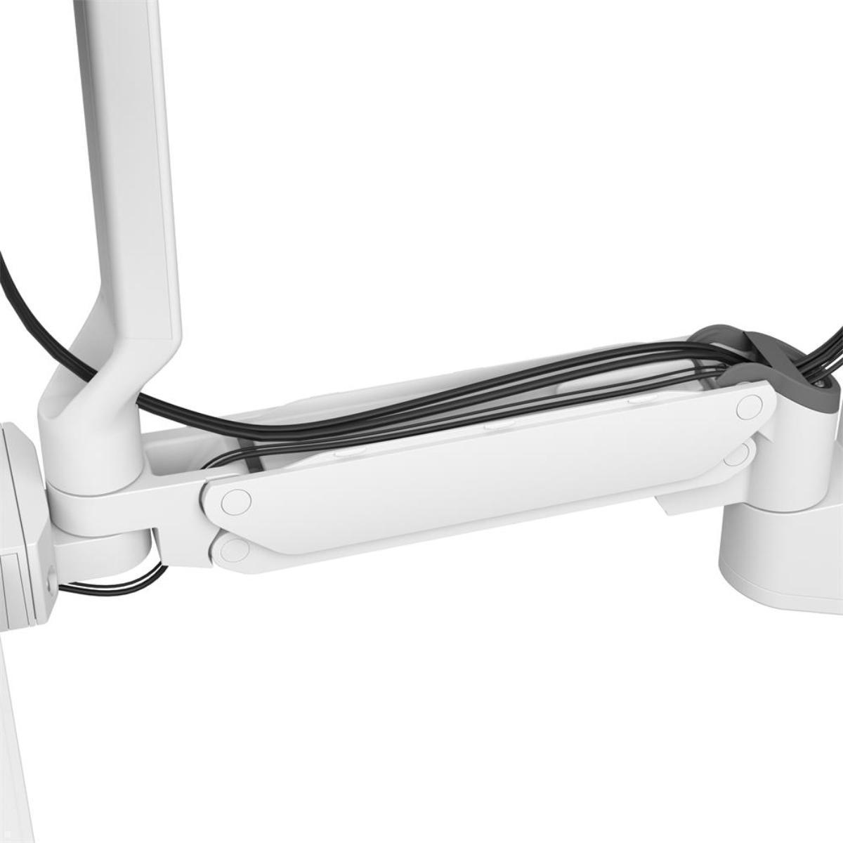 Ergotron CareFit Combo höhenverstellbarer Wandarbeitsplatz mit Tastaturablage, weiß (45-720-251), höhenverstellbarer Monitorarm