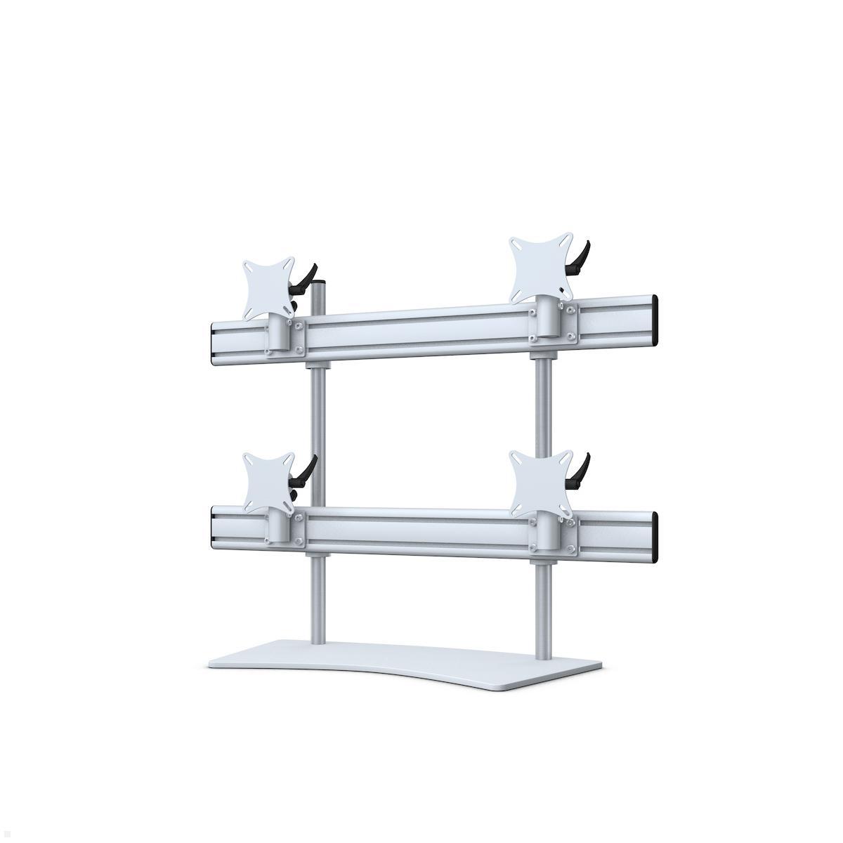 MonLines MTH283G Flat 2+2 Monitorhalterung mit Tischstandfuß bis 32 Zoll, grau MonLines MTH283G Flat 2+2 Monitorhalterung mit Tischstandfuß bis 32 Zoll, grau