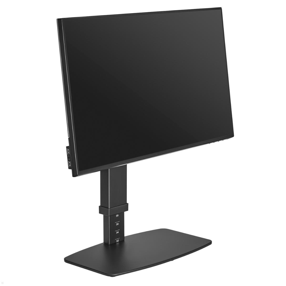 Table dual monitor stand with PC mount, MonLines MTS002B