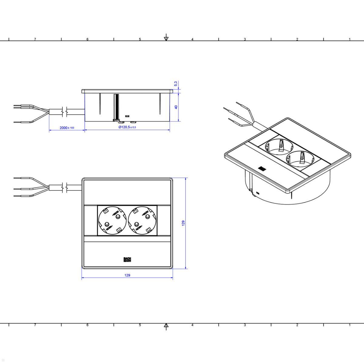 Bachmann SENSE Einbausteckdose 2x Steckdose (8)