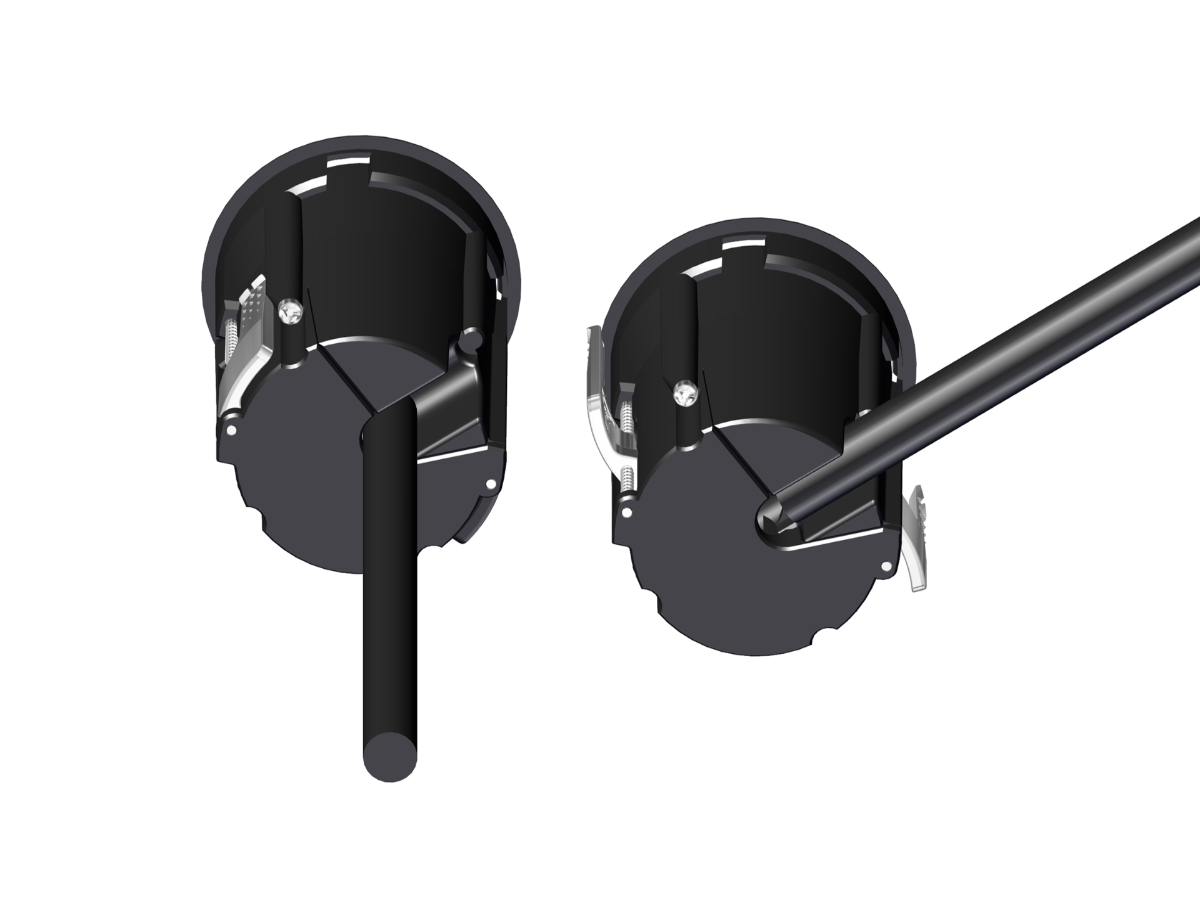 EVOline One Steckdose Kabeleingang Detailansicht EVOline One Steckdose Kabeleingang Detailansicht