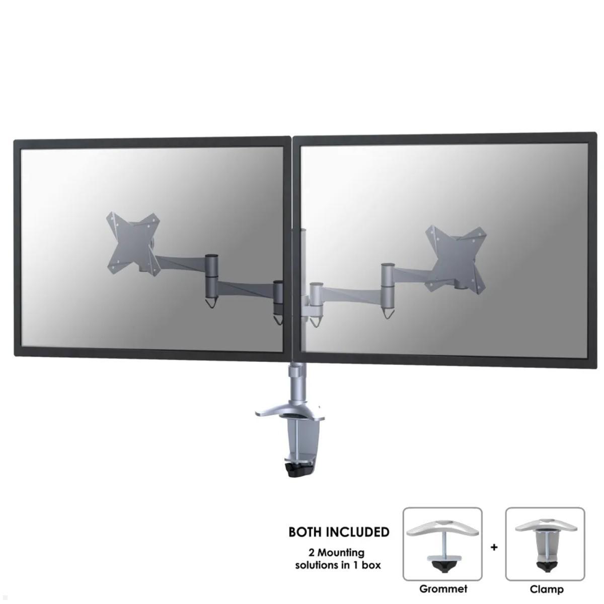 Neomounts FPMA-D1330DSILVER duale Monitorhalterung Neomounts FPMA-D1330DSILVER duale Monitorhalterung