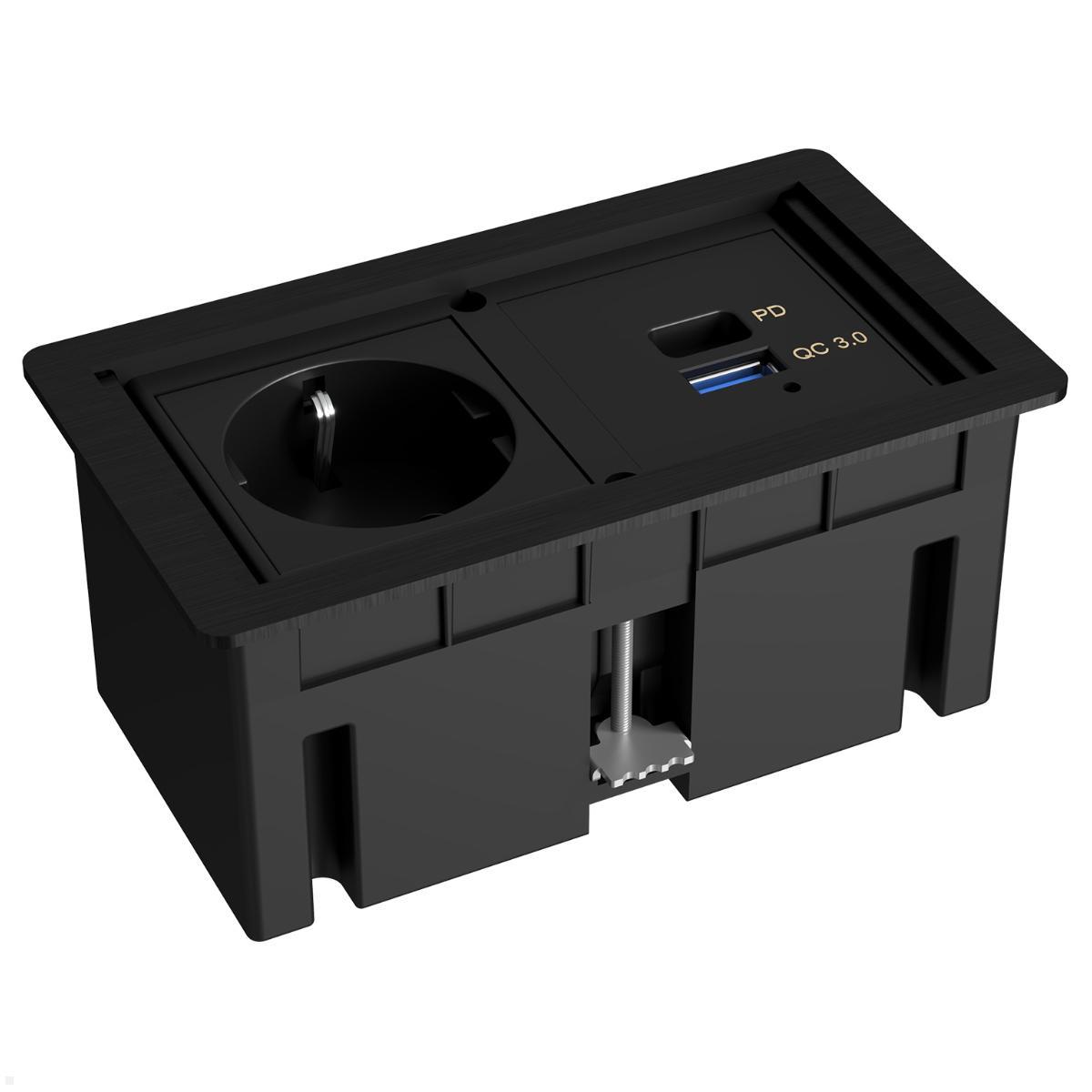 TecLines TMS003 Multifunktionssteckleiste 1x Steckdose, 1x USB A/C 45W