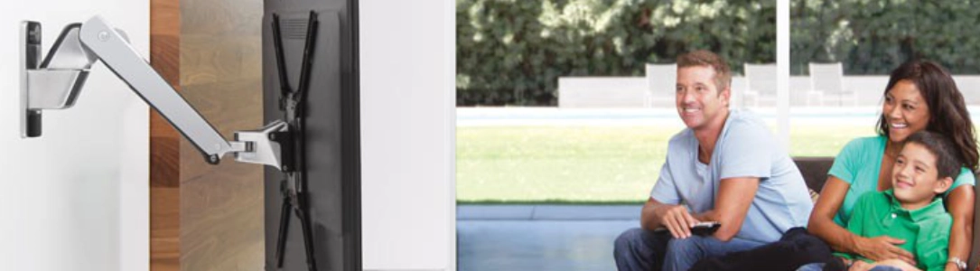 TV-Monitorhalterung für die Wand - höhenverstellbar, TV-Lift, versenkbar