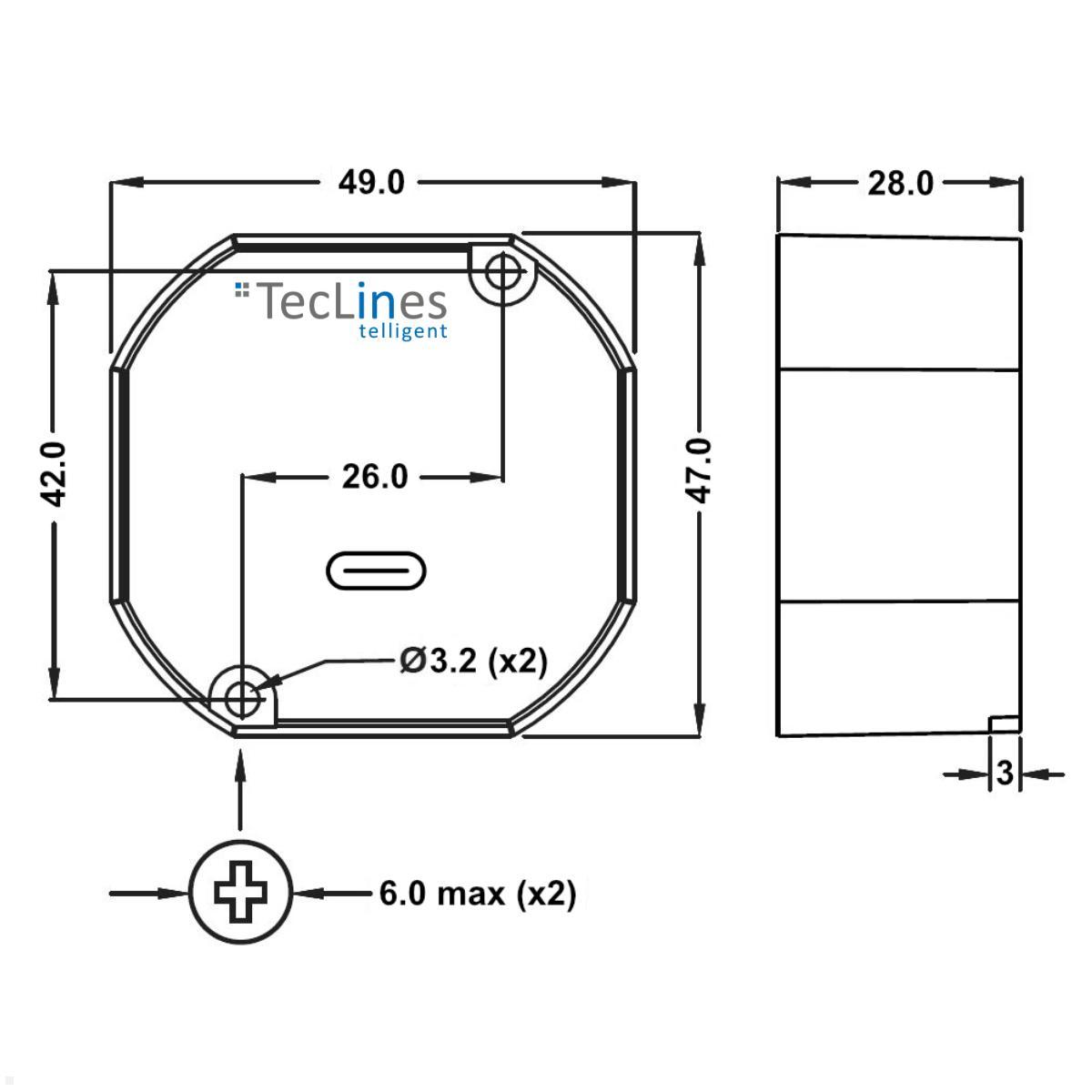 TecLines TNT004 Wandeinbau USB Tablet Unterputz Netzteil 30W Leistung Maße TecLines TNT004 Wandeinbau USB Tablet Unterputz Netzteil 30W Leistung Maße