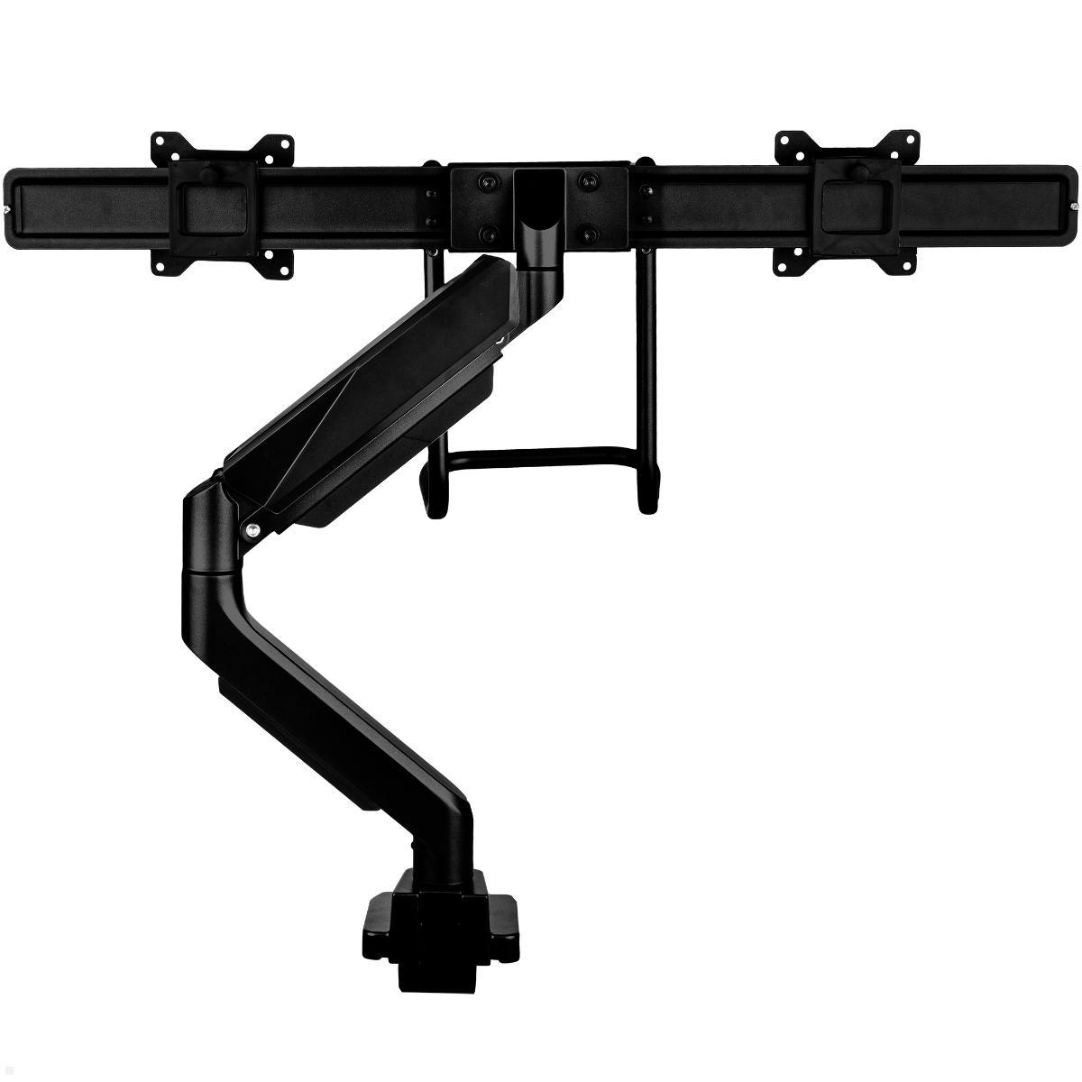 Fellowes Swing Dual Monitor Tischhalterung mit Crossbar (100091431), schwarz, Rückansicht