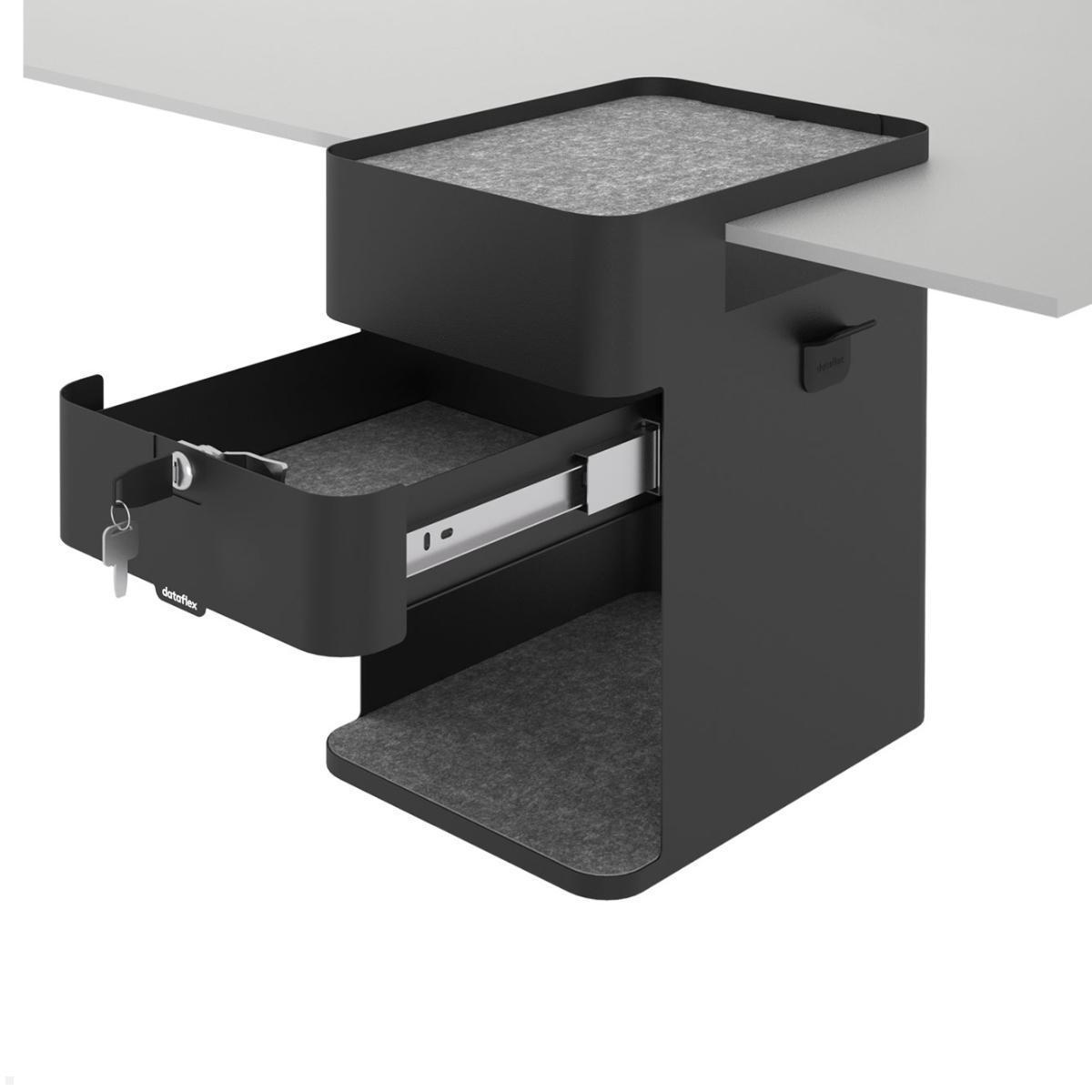 Dataflex Bento Desktop Locker 503 Untertisch Schrank mit Tischklemme (45.503), schwarz abschließbare Schublade Dataflex Bento Desktop Locker 503 Untertisch Schrank mit Tischklemme (45.503), schwarz abschließbare Schublade