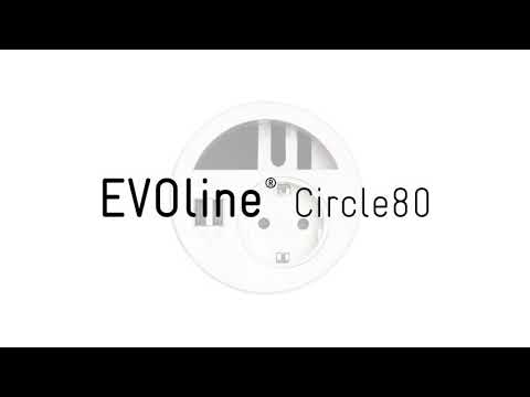 EVOline Circle80 Einbausteckdose mit USB-Charger A/C, Edelstahl