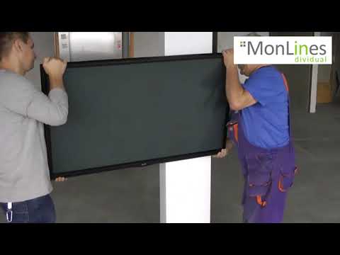 MonLines MSM08 elektrisch schwenkbare TV Wandhalterung bis 75 Zoll, schwarz