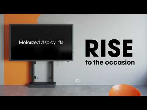 Vogels RISE 2005W elektrischer TV Boden-Wandhalter, 50 mm/s, weiß