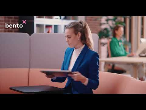 Dataflex Bento Laptoptisch 550-755mm höhenverstellbar, Weiß/Schwarz