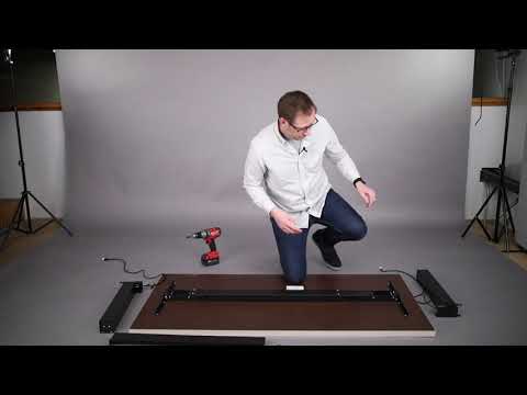 EOL - TecLines TST-1606B Steh Sitz Schreibtisch 1600x800 mm, Eiche/schwarz