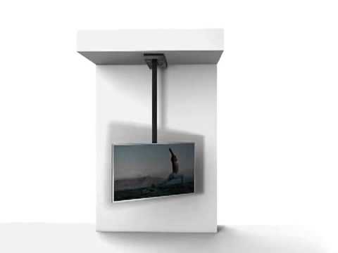 Wissmann schiebbare TV Deckenhalterung ceiling art 116-F80 40-75 Zoll, schwarz