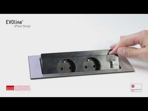 EVOLine BackFlip Standard 2x Steckdose mit USB-Charger