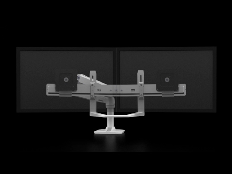 Ergotron LX Monitor Tischhalterung für zwei Monitore (45-489-224) schwarz