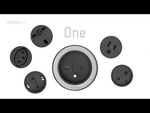 EVOline One Einbausteckdose mit USB-A / USB-C Charger, schwarz