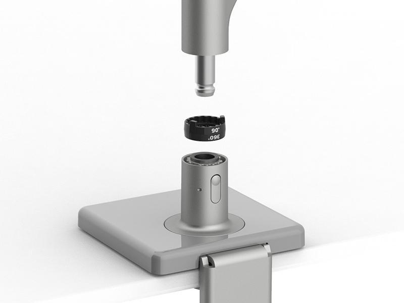 Campguru Zeltstangen-Klemme - Lampenhalter Für Camping, Silber/Schwarz